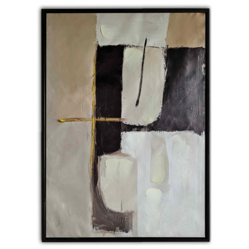 SLIKA apstraktna kompozicija u neutralnim tonovima 30% ručni rad 50x70cm