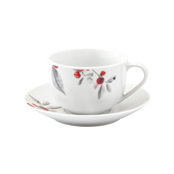 DECOSTRONG Set šolja sa tanjirićima Rubin porculan 6/1