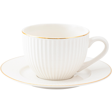 DECOSTRONG Šolje set sa tanjirićima New Bone Perla 6/1