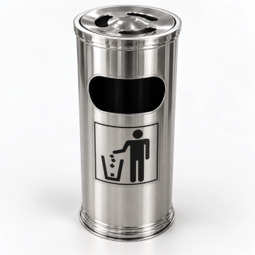 Kanta za otpatke sa pepeljarom L, inox
