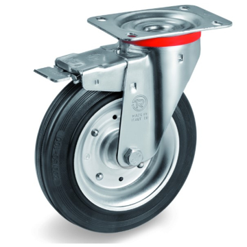 TELLURE ROTA točkić okretni Ø80mm sa pločicom i kočnicom