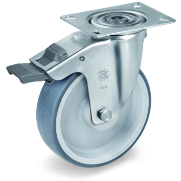 TELLURE ROTA točkić okretni Ø80mm sa pločicom i kočnicom