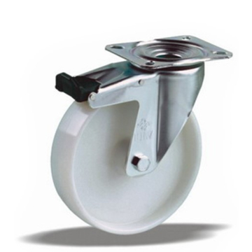 TOČAK PVC OKRETNI SA KOČNICOM 100MM BIJELI LIV