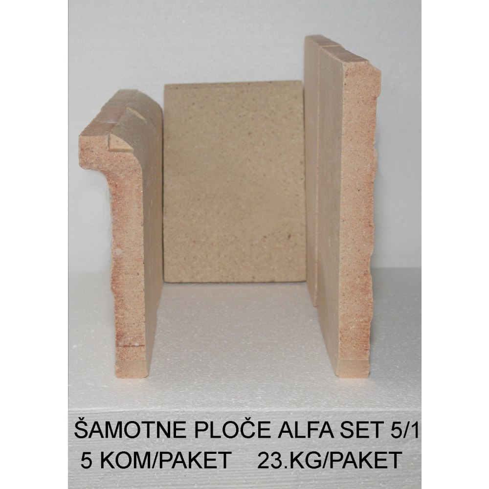 CIGLA šamotna SET alfa 5/1