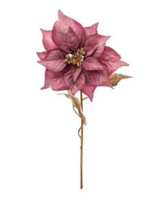 GRANA umjetna Božićna zvijezda roze zlatna 75 cm