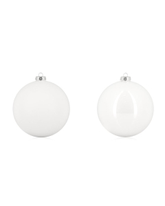 NOVOGODIŠNJE kugle staklene 6cm bijele 1/36