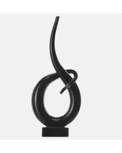 LEONARDO skulptura fuzija crna 34,5cm
