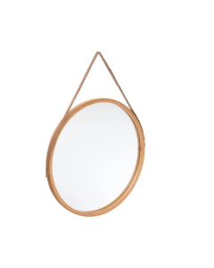 5FIVE ogledalo okruglo sa ramom od bambusa 38x1,6cm