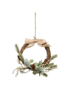 FÉÉRIC LIGHTS& CHRISTMAS viseći novogodišnji vijenac sa mašnom 36 cm