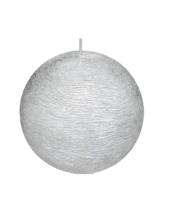 ATMOSPHERA svijeća brušena srebrna lopta 10 cm