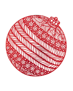 FÉÉRIC LIGHTS & CHRISTMAS podmetač za tanjir - kugla crvena za jelku 38 cm