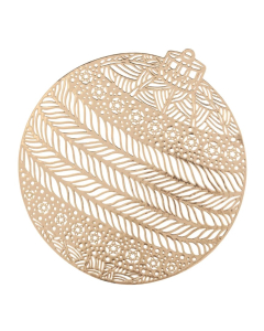 FÉÉRIC LIGHTS & CHRISTMAS podmetač za tanjir - kugla zlatna za jelku 38 cm