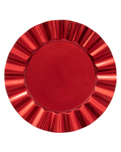 FÉÉRIC LIGHTS & CHRISTMAS poslužavnik crveni sa valovitim obodom 33 cm