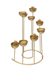 FÉÉRIC LIGHTS & CHRISTMAS svijećnjak spiralni zlatni za 8 svjećica 35cm