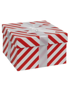 FÉÉRIC LIGHTS & CHRISTMAS kutija za poklon crveno bijela 10 cm