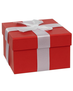 FÉÉRIC LIGHTS & CHRISTMAS kutija za poklon crveno bijela 8 cm