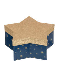 FÉÉRIC LIGHTS & CHRISTMAS kutija tamno plava sa zlatnim poklopcem 8,5 cm