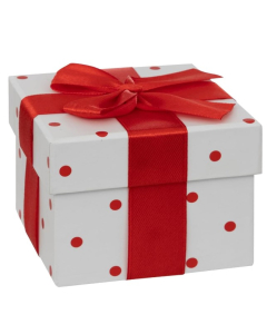 FÉÉRIC LIGHTS & CHRISTMAS kutija za poklon crveno bijela 7 cm