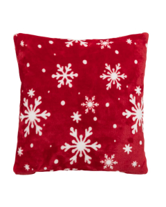 ATMOSPHERA crveni jastuk sa bijelim pahuljama 40x40 cm