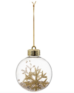 FÉÉRIC LIGHTS& CHRISTMAS kugla plastična sa zlatnim perlama FI8cm