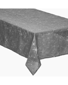 ATMOSPHERA novogodišnji stolnjak sa zvijezadama sivi 140x240cm