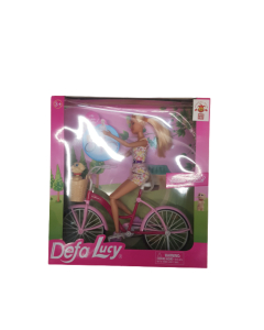 IGRAČKA lutka Defa na biciklu sa ljubimcem