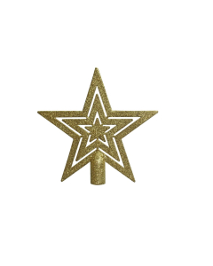 VRH za jelku zvijezda zlatna 18cm