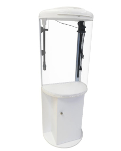 AKVARIJUM sa komodom polukružni bijeli H138cm