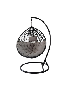 DECOSTRONG ljuljačka viseća jaje tamno siva 105x195cm